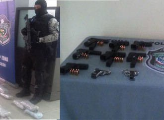 Policía Nacional logra decomiso de Drogas e incauta armas de fuego en Colón