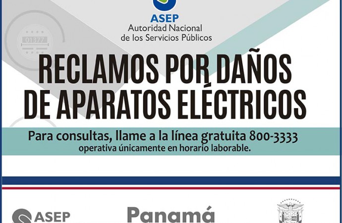 Infografía para realizar reclamos ante la ASEP por daños de Aparatos Eléctricos