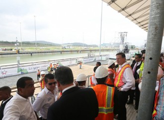 Previo a la inauguración del Canal Ampliado, Presidente Varela recorre instalaciones de nuevas esclusas de Cocolí