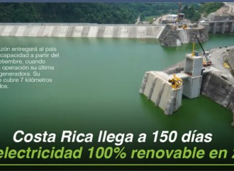 Costa Rica llega a 150 días con electricidad 100% renovable en 2016