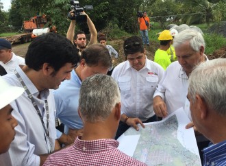 Presidente Juan Carlos Varela visita el proyecto del Sistema de Recolección de Aguas Residuales de la ciudad de Santiago