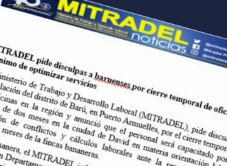 MITRADEL capacitará al personal durante cierre temporal de la oficina regional del distrito de Barú