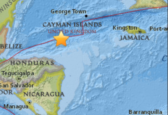 Alerta de Tsunami tras sismo de 7.6 al este de Great Swan Island, Honduras