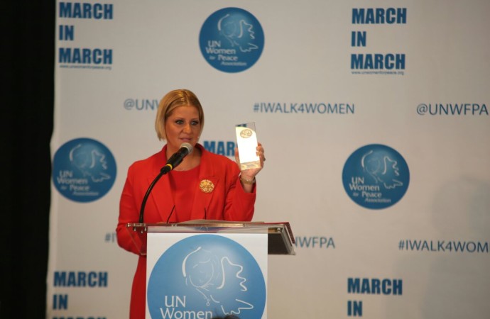 Asociación de Mujeres por la Paz, de las Naciones Unidas, otorga Premio Liderazgo 2018 a Primera Dama de Panamá