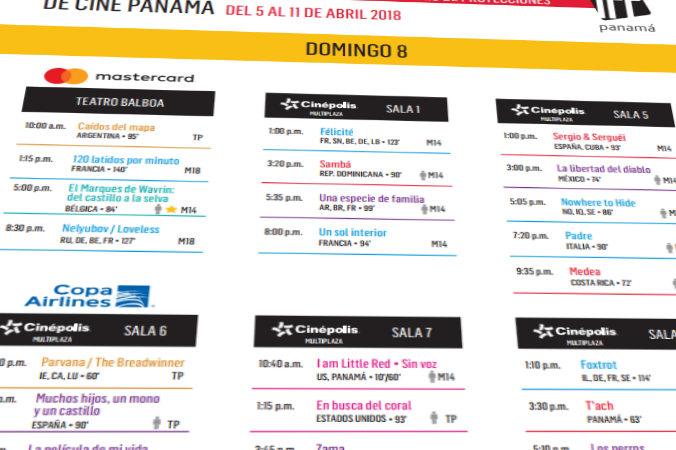 Para que no te pierdas ningún evento del Festival Internacional de Cine Panamá