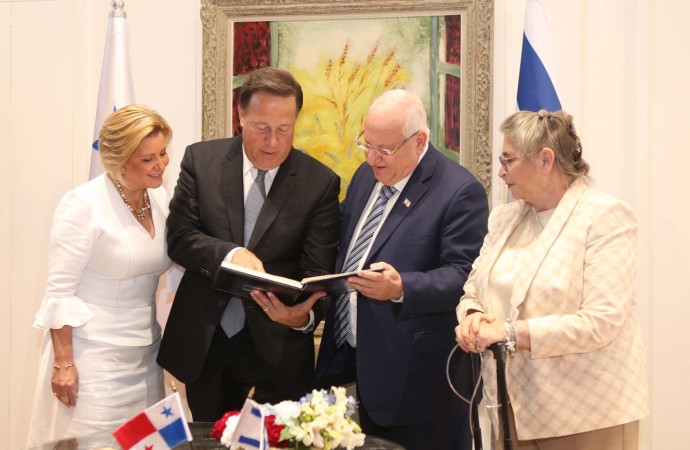 Presidente Varela inicia su visita en Israel con una reunión con el Presidente Israelí, Reuven Rivlin