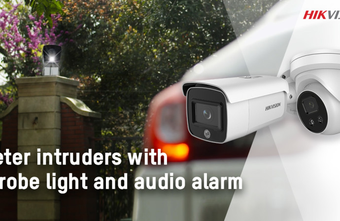 Nuevas cámaras de red AcuSense de Hikvision, con luz estroboscópica y alarma para disuadir a intrusos al instante