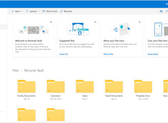 Microsoft OneDrive Personal Vault ofrece seguridad adicional a sus archivos más importantes y OneDrive recibe opciones de almacenamiento adicional