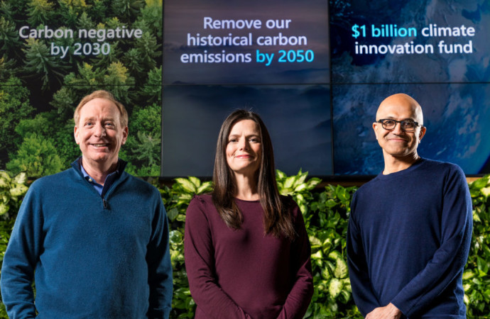 Microsoft anunció que eliminará más carbono del que emite para 2030