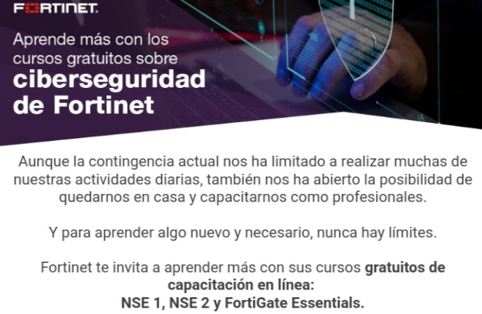 Fortinet pone a disposición cursos gratuitos de capacitación en línea sobre ciberseguridad