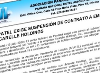 APATEL exige suspensión temporal de contrato a empresa responsable del servicio de limpieza y desinfección de habitaciones de hoteles-hospitales