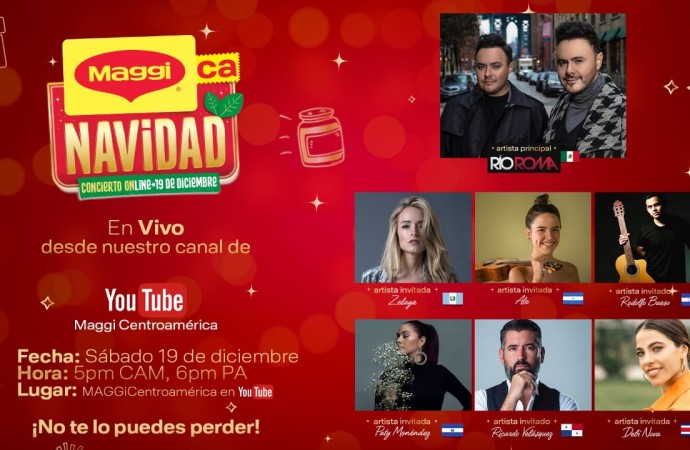 Maggi y Sony Music reúnen a artistas de la región para regalar una MAGGICA Navidad a los centroamericanos