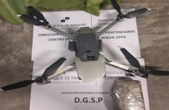 Decomisan dron con paquete de hierba seca en La Nueva Joya