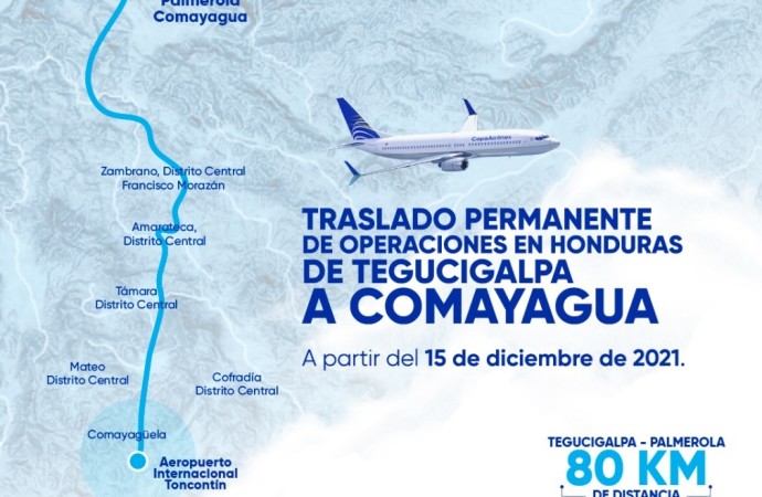 Copa Airlines traslada sus operaciones en Tegucigalpa al nuevo Aeropuerto Internacional de Palmerola