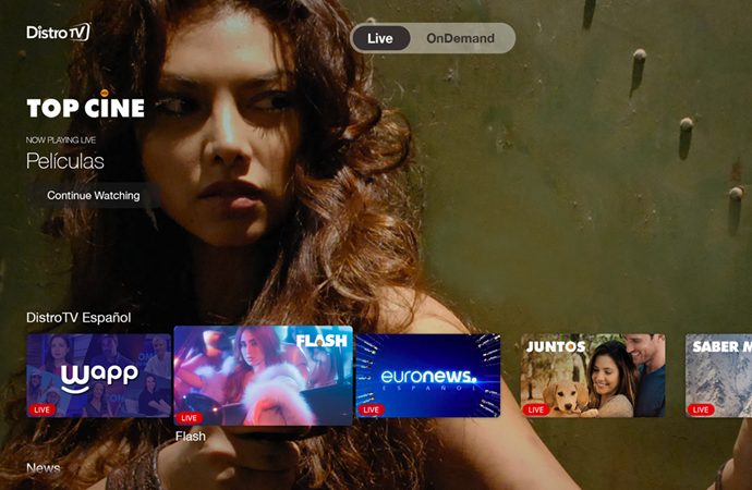 DistroTV lanza el paquete de canales gratuitos Distro TV Español