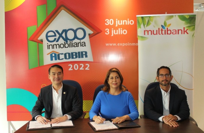 ACOBIR y Multibank firman convenio de patrocinio de la Expo Inmobiliaria Acobir 2022