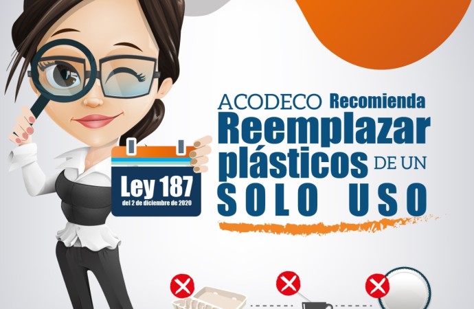 Acodeco recomienda reemplazar plásticos de un solo uso