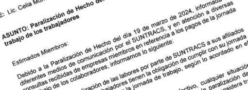 CAPAC declara ilegal el llamado de SUNTRACS y no remunerará a quienes participen en la huelga