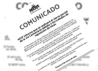 MOP anuncia trabajos en Vía Centenario: se esperan cierres parciales del 13 al 26 de marzo
