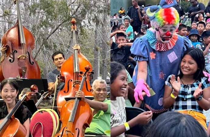 Pepina y la Orquesta Sinfónica Nacional llenan de alegría a la comunidad de Metetí en Darién